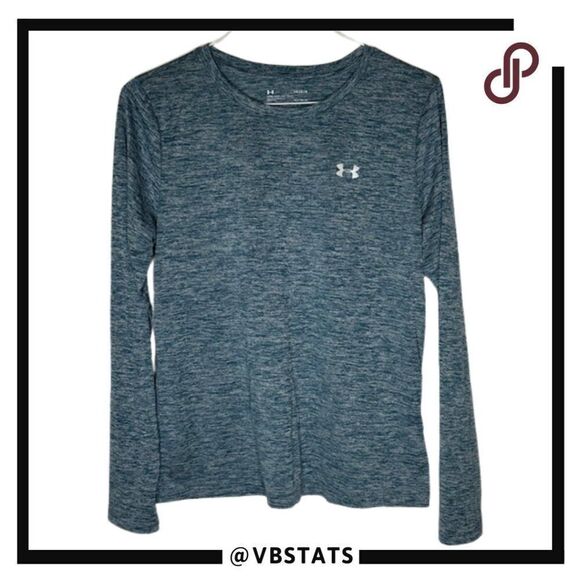 Under Armour Women's Large Teal Long Sleeve Active Wear Shirt - Picture 1 of 5